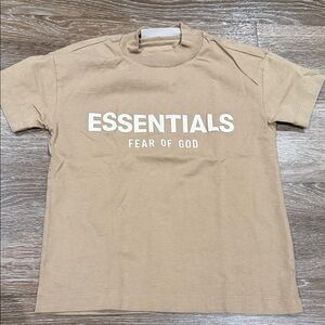 Fear of God Essentials Kids Beige T-Shirt